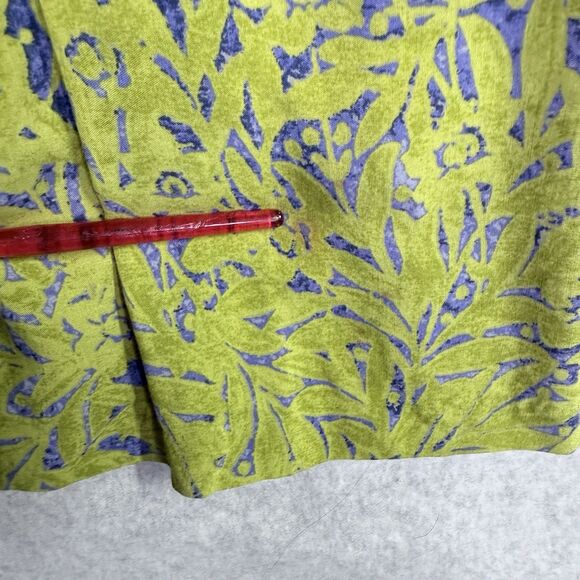 Rabbit Designs Dress Womens Sz 10 Blue Green Floral Print Round Neck Sleeveless - Picture 12 of 12